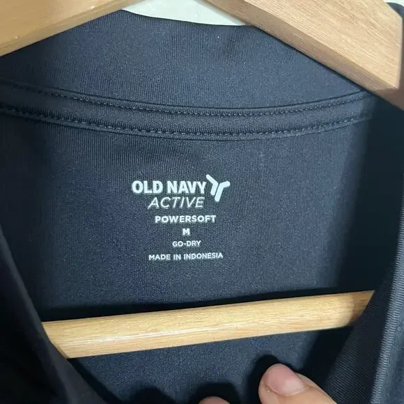 Old Navy PowerSoft Half Zip Athletic Dress Black Womens Medium - Picture 4 of 9